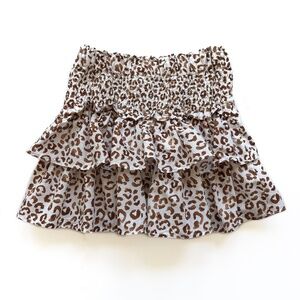 Cheetah Print Ruffle Skirt